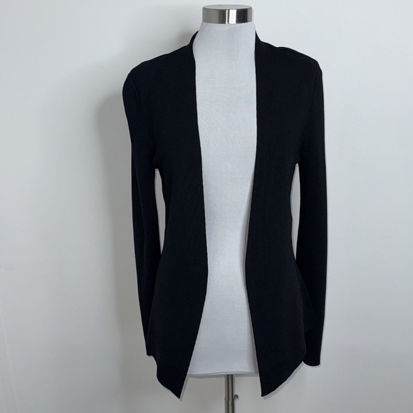 MM Lafleur Woolf Jardigan Sz S Black Knit Open Cardigan Ponte Office Capsule - Picture 1 of 12
